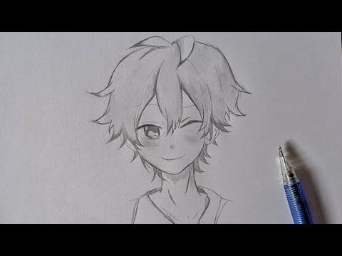 สอนวาดรูปอนิเมะผู้ชาย หล่อ น่ารัก ยิ้ม ง่ายๆ | How to draw anime cute boy