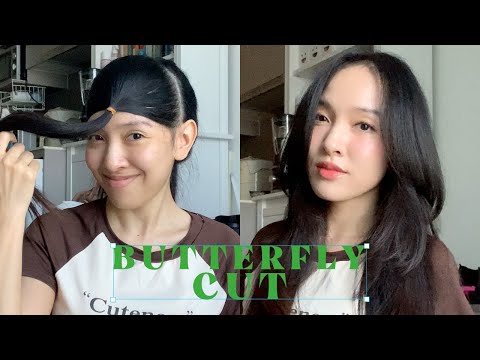 Korean hairstyle ตัดผมเองง่ายๆ | Butterfly Cut at home | mayRai