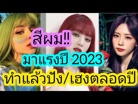 สีผมมาแรงปี 2023/สีผมปี 2023/สีผมต้อนรับปีใหม่ 2566/ทำสีผม/สีผม