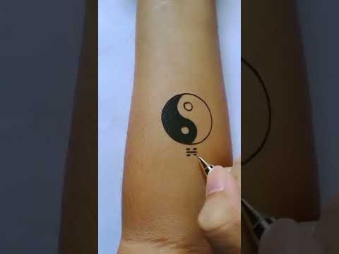 How To Make Tattoo Yin & Yang On Hand With Pen